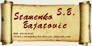 Stamenko Bajatović vizit kartica